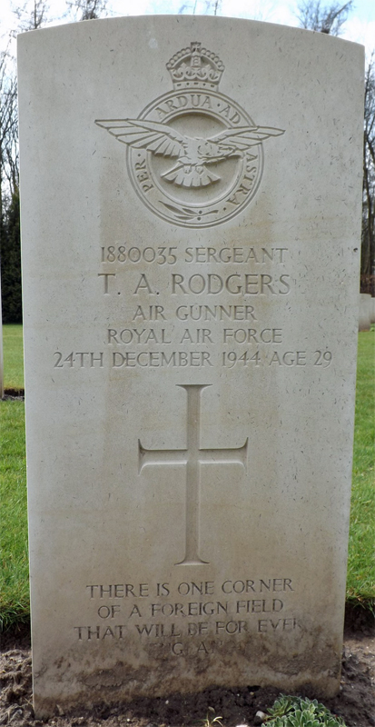 Sgt Thompson Alfred Rodgers<br /><br /><br />died on active duty - December 24th, 1944